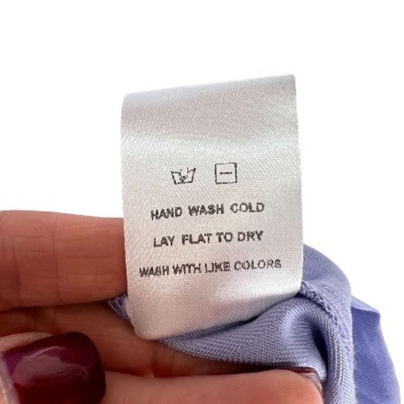 NWT NSR Julia Smocked Ruffle Mini Dress Lavender Square Neck Sleeveless Size M - Picture 7 of 7